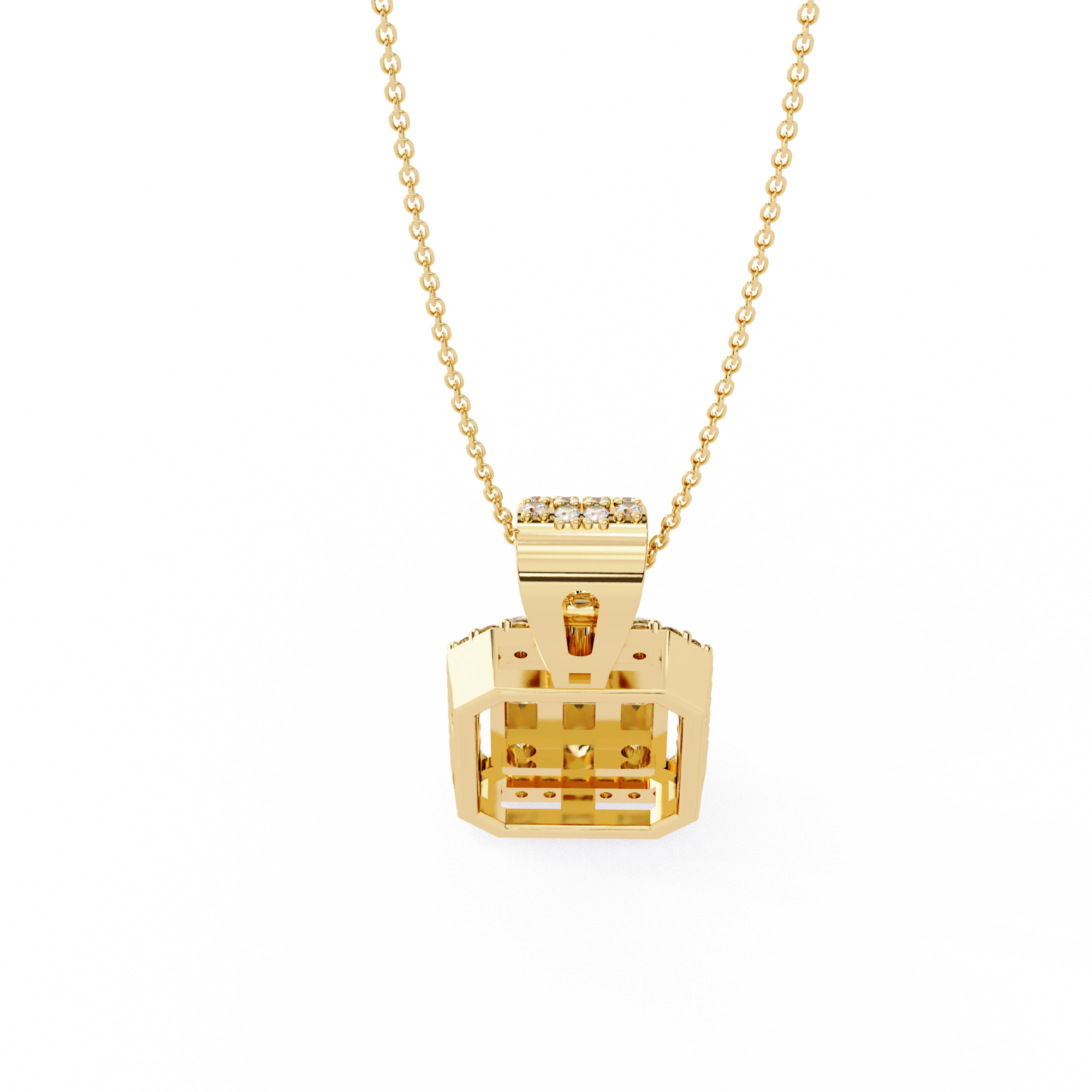 Solitairekart 0.72ct Natural Diamond Regal Prism Pendant-HI Color, VS-SI Clarity